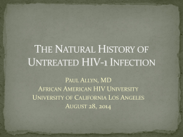 The Natural History of Untreated HIV