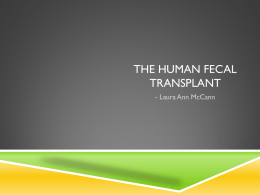 The human fecal transplant