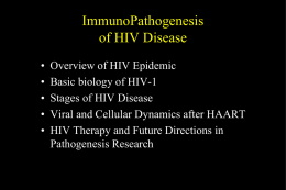 Immunopathogenesis of HIV Disease