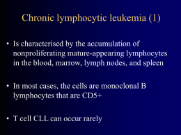 Chronic lymphocytic leukemia (1)