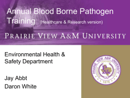 Tulane University Bloodborne Pathogens Training