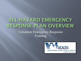 Comprehensive All-Hazard Emergency Response Plan Overview