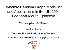 Dynamic Random Graph modeling and applications in the UK