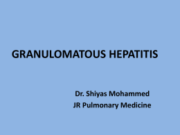 GRANULOMATOUS HEPATITIS