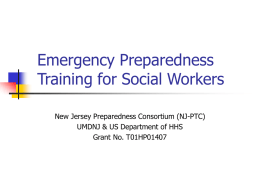 Emergency Preparedness Training for Social Workers