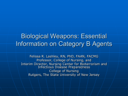Preparedness Against Biological Weapons: A Module for