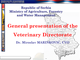 Republic of Serbia Ministry of Agriculture, Forestry and