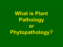 What is Plant Pathology or Phytopathology?