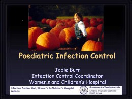 Infection Control - women's and children's hospital adelaide