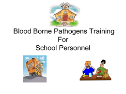 OSHA Bloodborne Pathogen Training For School Personnel