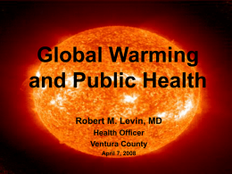 Global Warming and Public Health