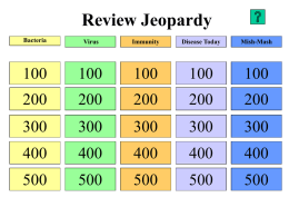 BSCS Chapter 6 Pathogens Jeopardy