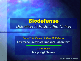 Biodefense Against Infectious Disease - Bio-Rad