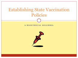 Establishing State Vaccination Policies