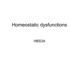 Homeostatic dysfunctions