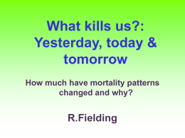 What kills us?: Yesterday, today & tomorrow