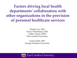 Factors driving local health department*s collaboration with other