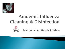 Pandemic Influenza Cleaning & Disinfection