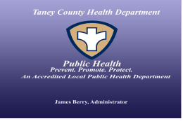 H1N1 PowerPoint Presentation - Taney County Health Department