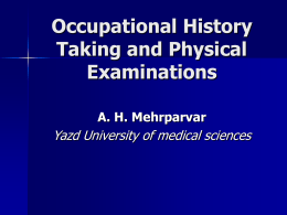 Agricultural Work: Occupational Diseases