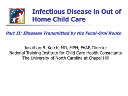 Infectious Disease in Out of Home Child Care, Part II