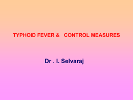 typhoid fever & control measures