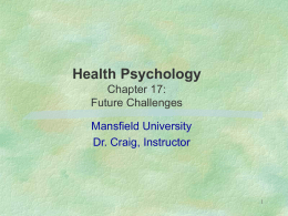 Health Psychology - Mansfield University of Pennsylvania