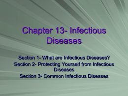 Chapter 13- Infectious Diseases
