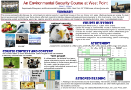 An Environmental Security Course at West Point