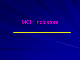 lec 6MCH indicators