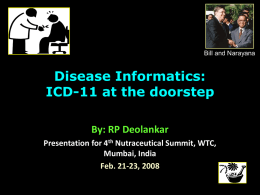 Disease Informatics: ICD