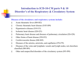Introduction to ICD-10-CM parts 9 & 10 Disorder`s of the