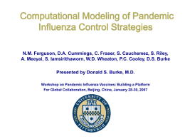 Computational Modeling of Pandemic Flu