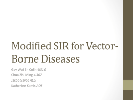 Modified SIR for Vector-Borne Diseases - AOS-HCI-2011
