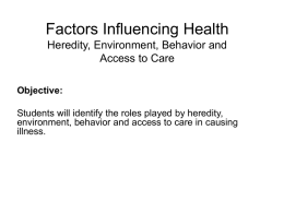 Factors Influencing Health