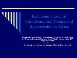 Economic impact of CVD in Africa
