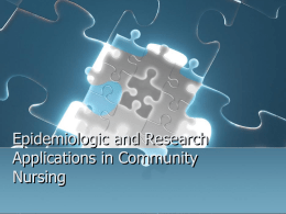 02 Epidemiologic and Research Applications in Community Nursing