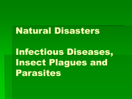 Infectious Diseases and Natural Disasters