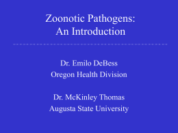 Zoonotic Pathogens
