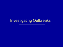 investigating outbreak