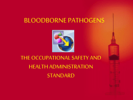 Bloodborne Pathogens training slides