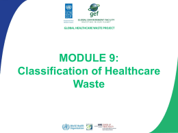 Module 9 Classification of Healthcare Waste_English