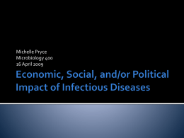 Economic, Social, and/or Political Impact of Infectious Diseases