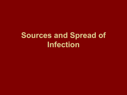 Sources and spread of infection