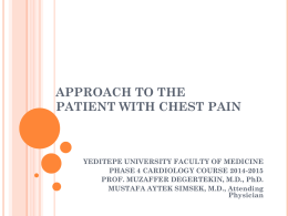 approach to the patient with chest pain