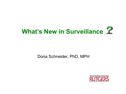 What`s New in Surveillance?