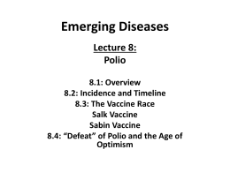 Set 8 Polio and the Polio Vaccine