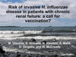 Risk of invasive H. influenzae disease in patients with chronic renal