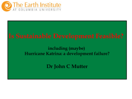 Sus.Dev.Mutter.part1 - Earth and Environmental Sciences