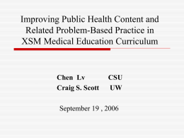 Improving Public Health Content and Related Problem